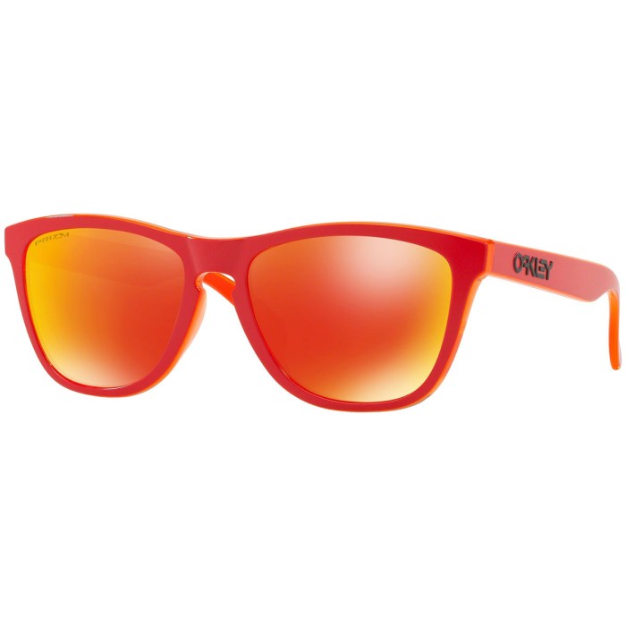 Oak-ley Sunglass Frogskins OO 9245-72 54 Matte Red w/ Prizm Ruby
