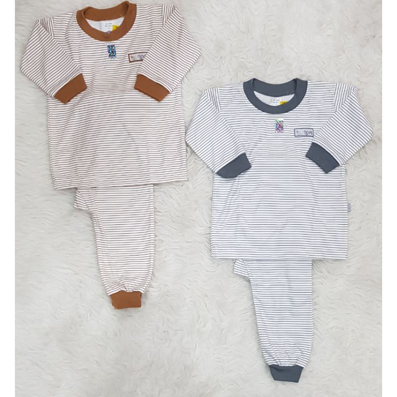 Daily set long stripes SETELAN OBLONG PANJANG CELANA PANJANG NOVA GARIS 1-3 TAHUN