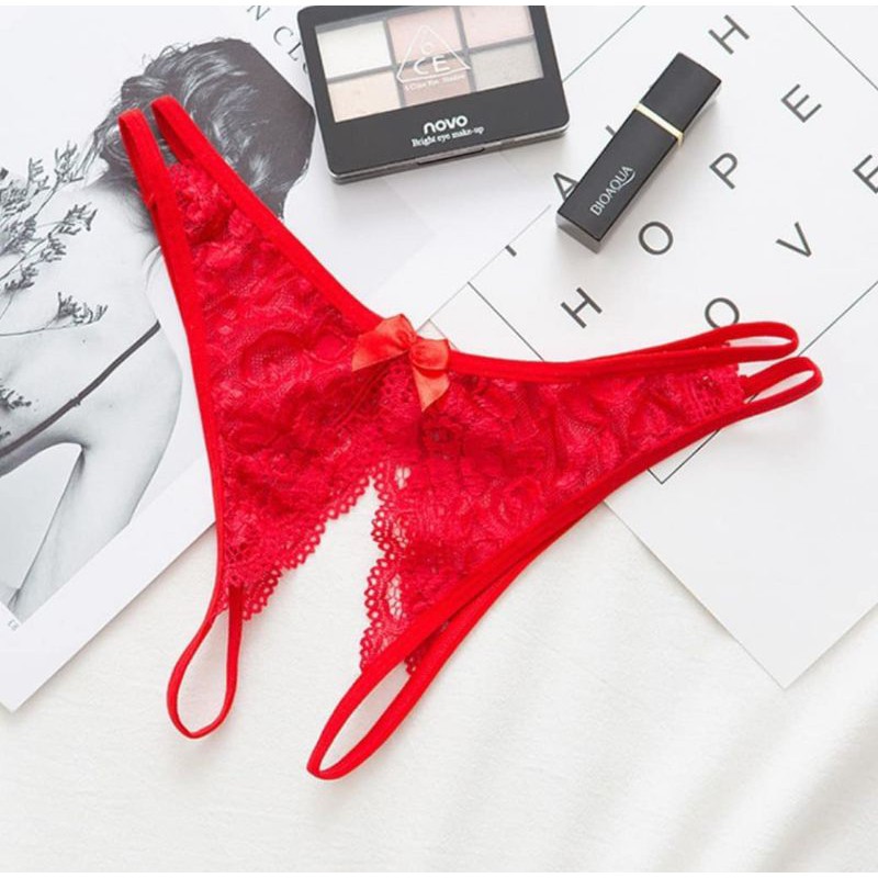 Desecrettz Panties #016 Celana Dalam Wanita Dewasa Model Sexy G String With Open Crotch Open Miss V, CD Wanita Sexy, Baju Tidur Wanita Sexy, Baju Haram Sexy