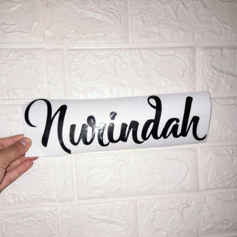 Stiker Nama Custom  Ukuran Besar Untuk Dekorasi Nikahan Tunangan Stiker Balon PVC Harga per Huruf