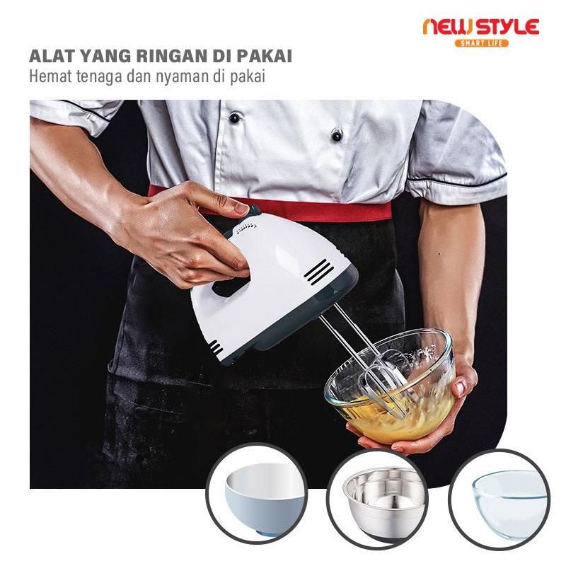 ❤❤❤❤Super Hand Mixer Dengan 7 Kecepatan Free 4 Buah Alat Pengaduk