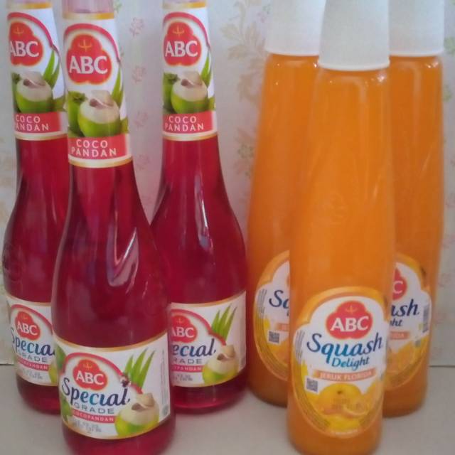 Abc syrup special grade cocopandan dan AbC squash delight jeruk florida abc leci