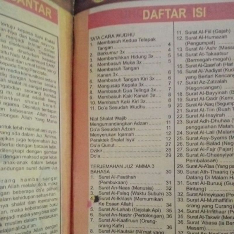 buku tuntunan shalat juz'amma dan doa pilihan 3 bahasa (15×24CM)