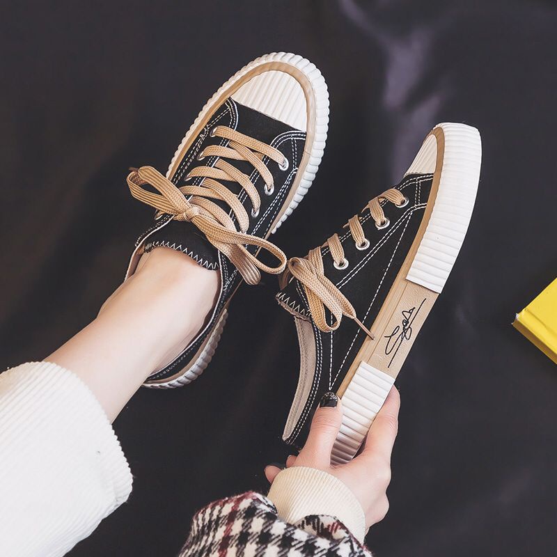 GROSIRTAS TG1573 Sepatu Kanvas Slop Wanita Kualitas Import / Sneakers Import Include Box