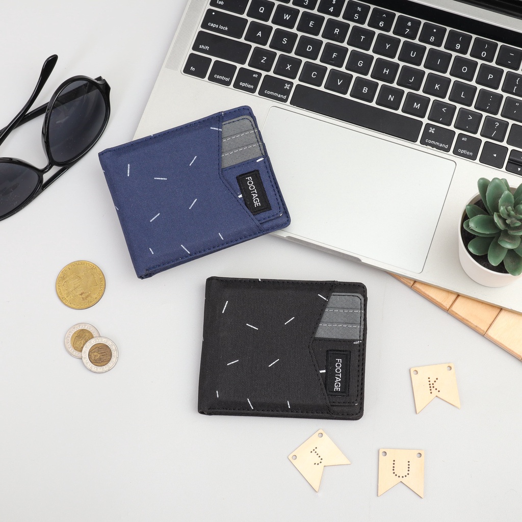 Dompet Pria Lipat Bifold Kanvas + Cardholder Anti Air Wallet Cowok Laki Laki Footage DP-05 Springkle-2