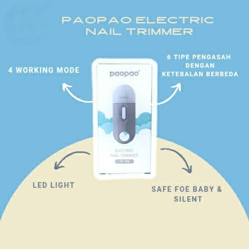 Paopao PP-168 Electric Nail Trimmer - Pemangkas Kuku Bayi