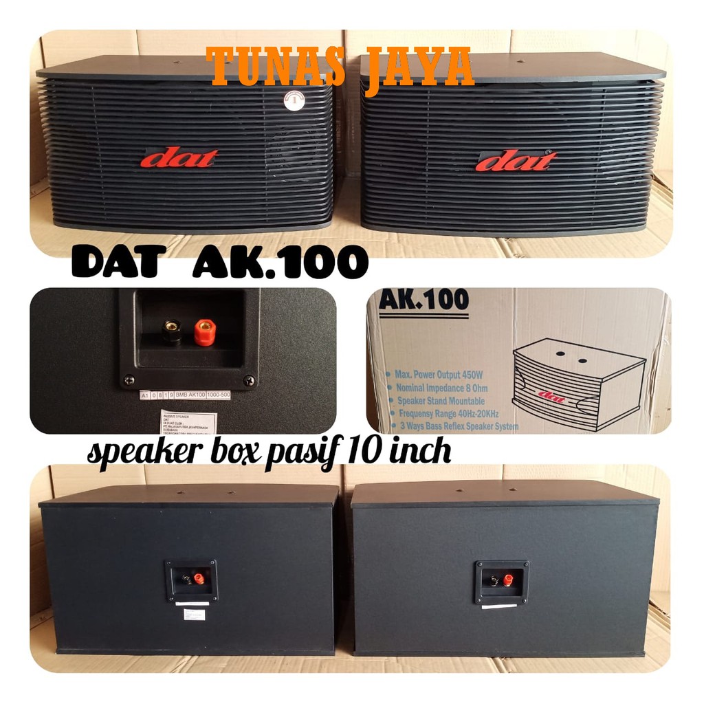 Speaker Pasif 10 inch dat AK100 original speaker karaoke DAT-AK 100