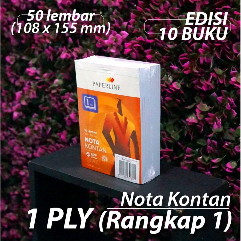 

[10 Buku] Buku Nota Kontan 1 ply Paperline - 108 x 155 mm - 50 lembar