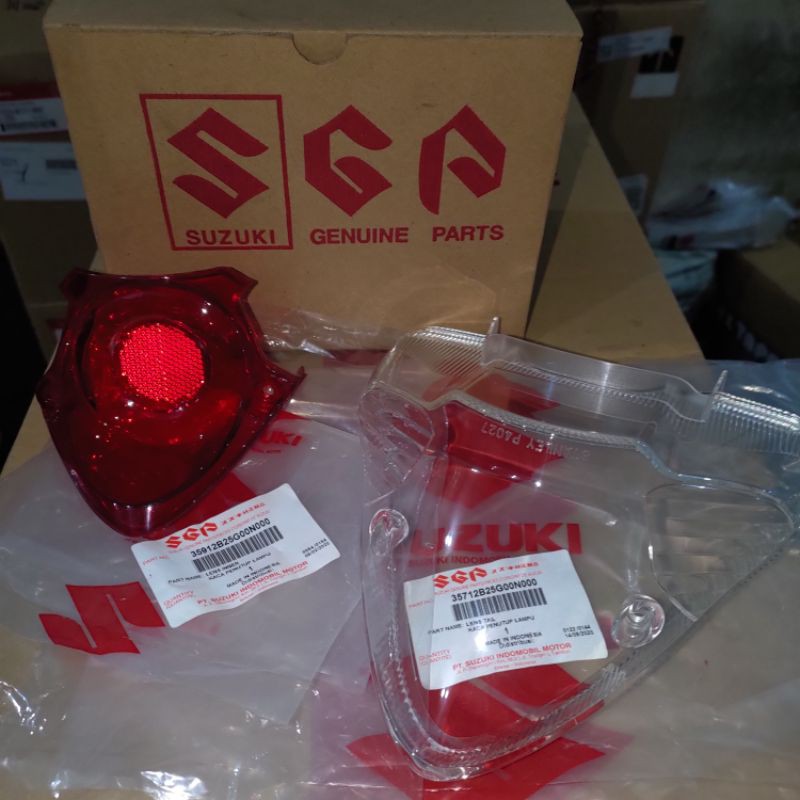 Kaca Mika Lampu Belakang Satria Fu Besar Kecil Original Suzuki 2008 - 2013