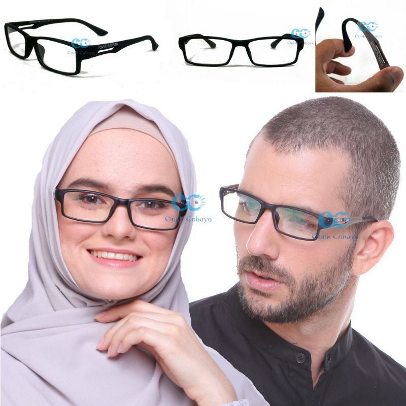 Frame Fashion Kacamata Sporty 837+Lensa Minus/Antiradiasi,Kacamata Cowok Lensa Photocromic