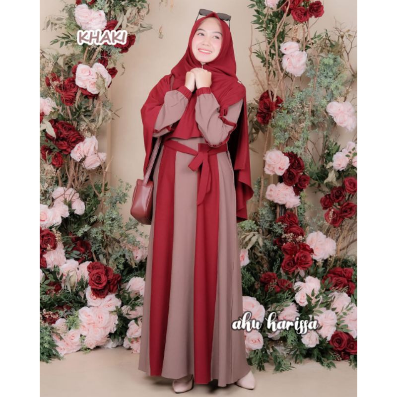SATU SET GAMIS TIPE RIYANI AKU KARISSA KHAKI
