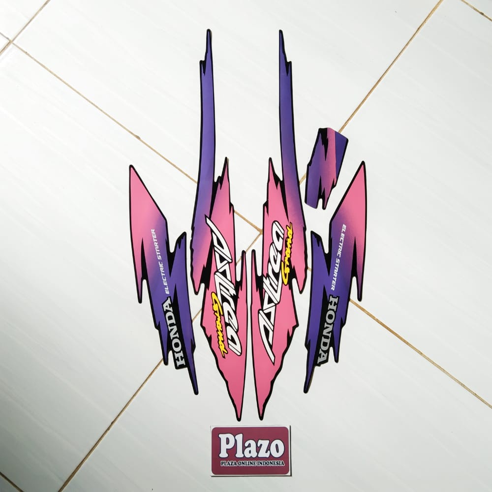 Striping stiker lis motor honda Astrea Grand 1994 Pink
