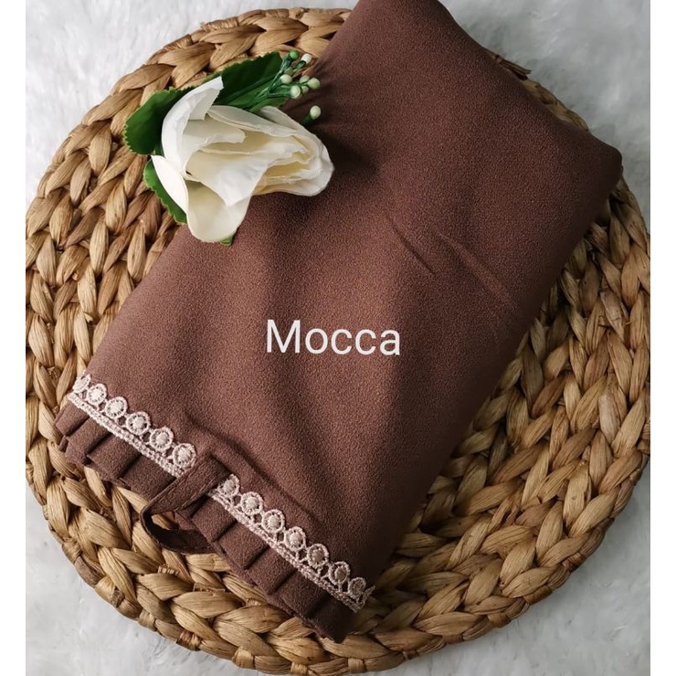 BERGO MARYAM KCB-LIPIT RENDA/AL'FADANI HIJAB-Mocca