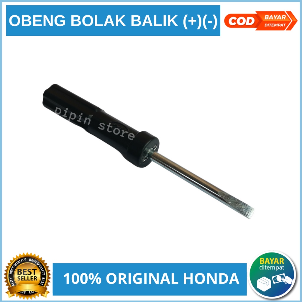 Obeng Bolak Balik Plus Minus  2 Way / Obeng Motor Honda Original AHM / Obeng Serbaguna 2 in 1