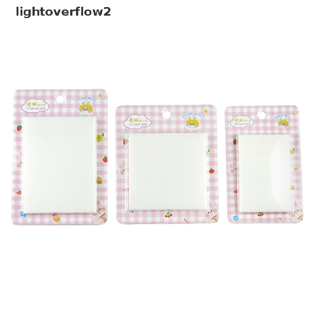 (lightoverflow2) Sticky notes / Memo Transparan Dengan Stiker Gosok