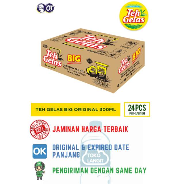 

TEH GELAS BIG ORIGINAL 300 ML (24 CUP/KARTON)