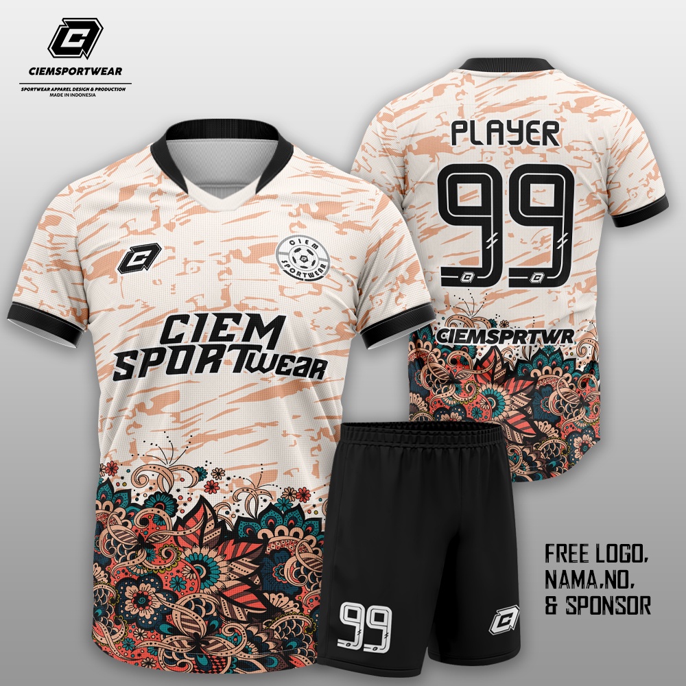 Jual JERSEY FUTSAL CUSTOM FULL PRINTING MOTIF BATIK TERBARU BISA SATUAN ...