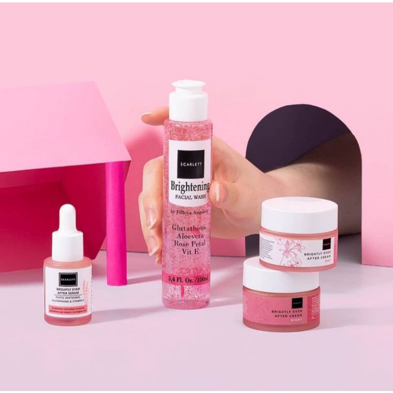 SCARLETT WHITENING PAKET BRIGHTLY 4 IN 1