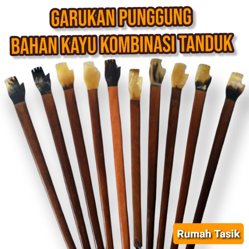 Alat Penggaruk Punggung Garukan Punggung Bahan Kayu Dan Tanduk Berkualitas