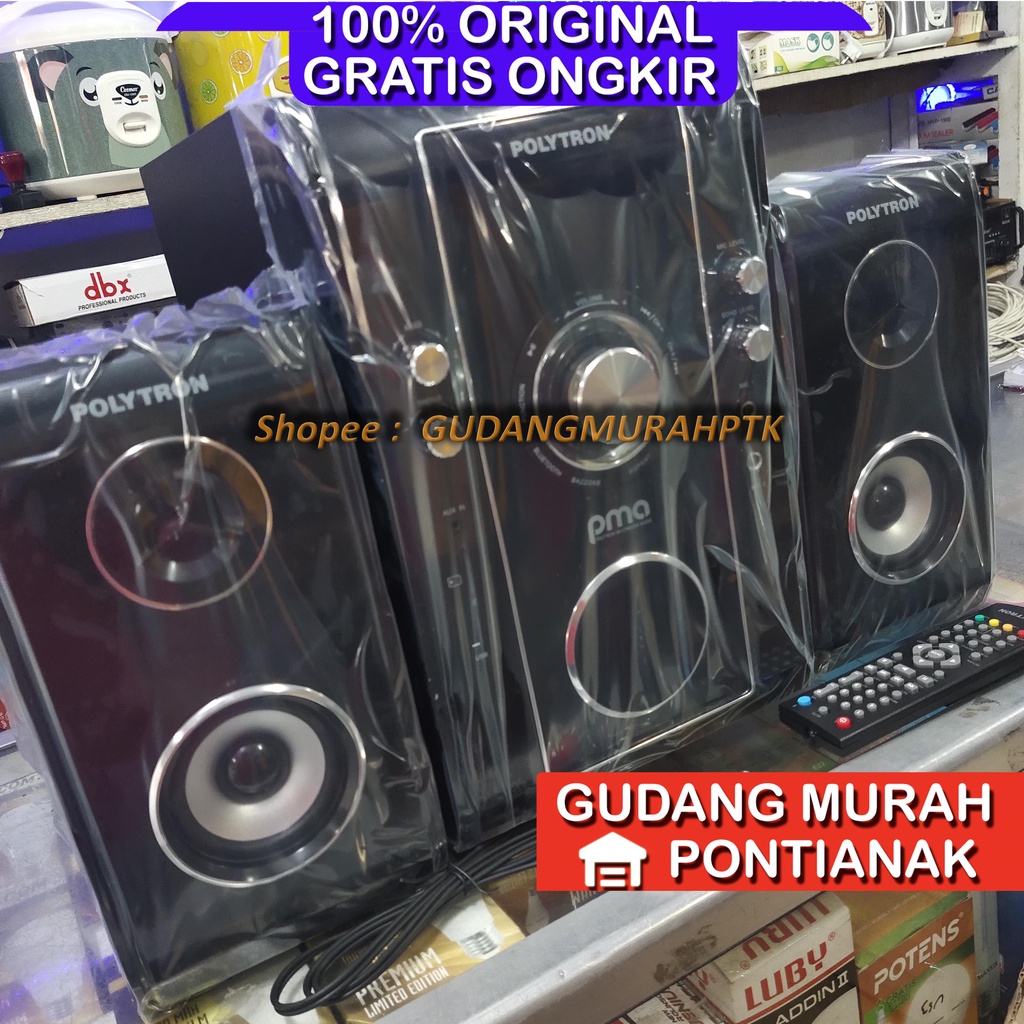 SPEAKER POLYTRON PMA 9503 / PMA9503 [BLUETOOTH / AUX / USB / KARAOKE] (GARANSI RESMI)
