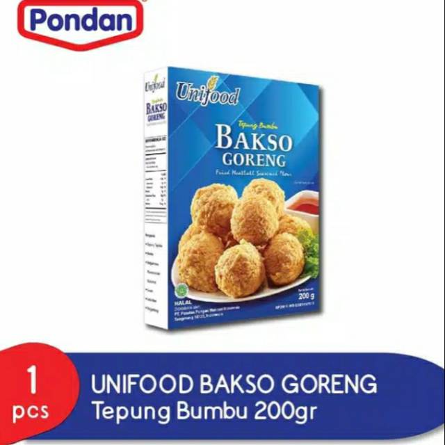 

PONDAN TEPUNG BUMBU BAKSO GORENG 200GRAM