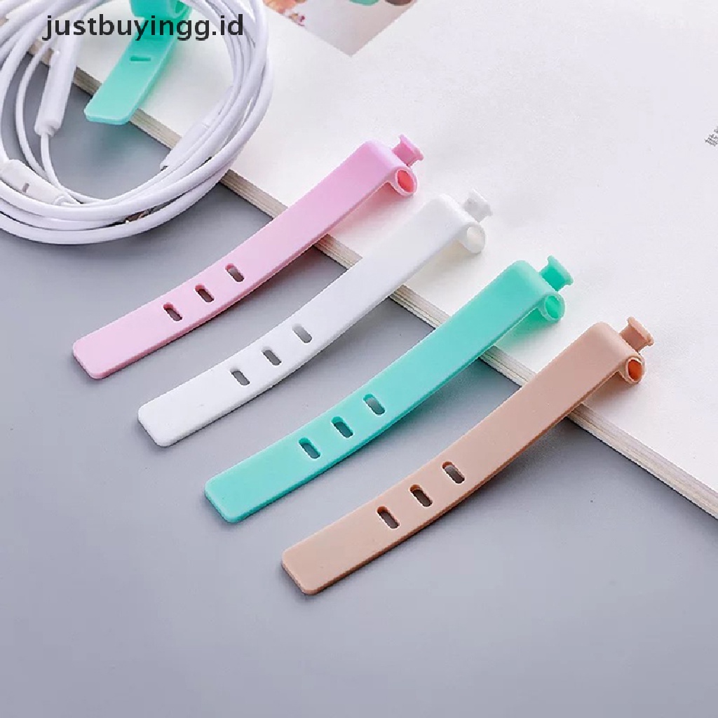 (Justbuyingg.Id) 4pcs Penggulung Kabel Bahan Silikon