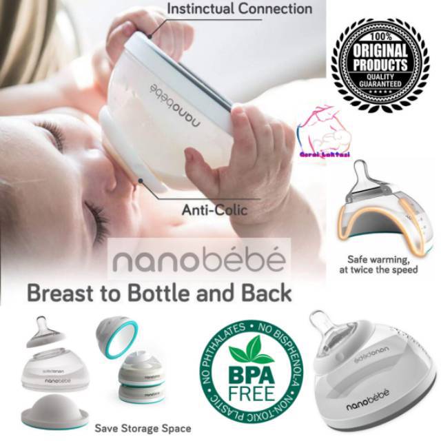 NANOBEBE 150ML 240ML BREASTFEEDING BOTTLE BOTOL ASI