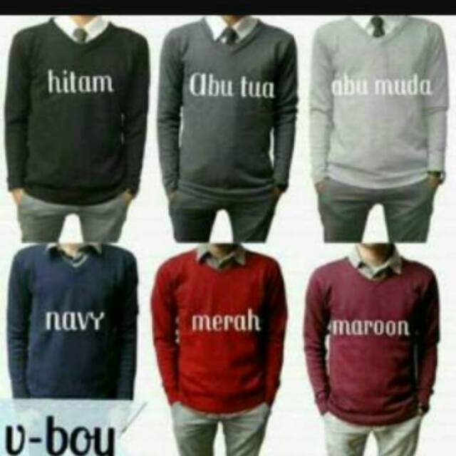 RAJUT PRIA TERMURAH!!! VNECK SWEATER RAJUT_BajuRajutPria