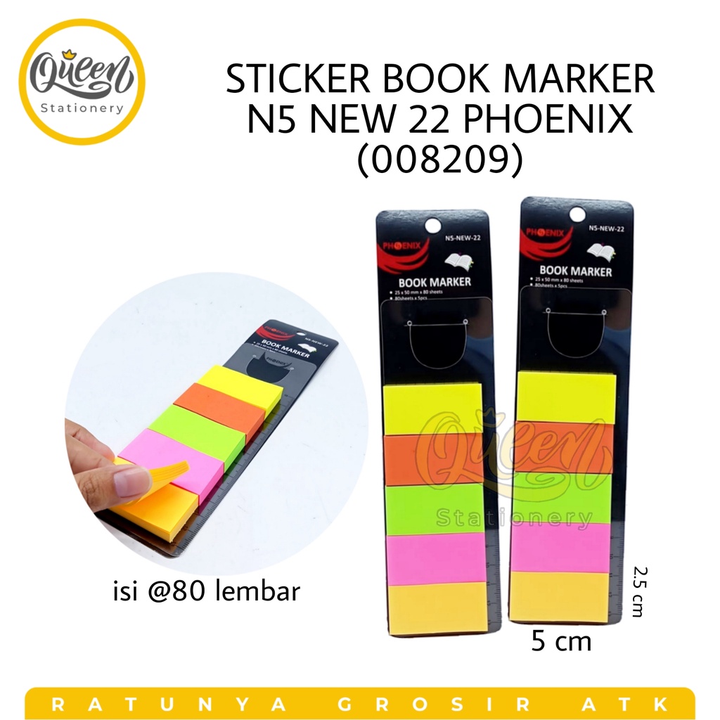 

1 PAD STICKER BOOK MARKER N5 NEW 22 PHOENIX / BOOKMARKER / PENANDA BUKU / PEMBATAS BUKU (008209)