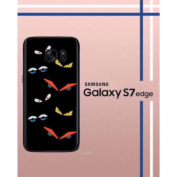 Casing Custom Hardcase Polycarbonate Hp Samsung Galaxy S7 Edge Case Cover Fendi Eyes E0635