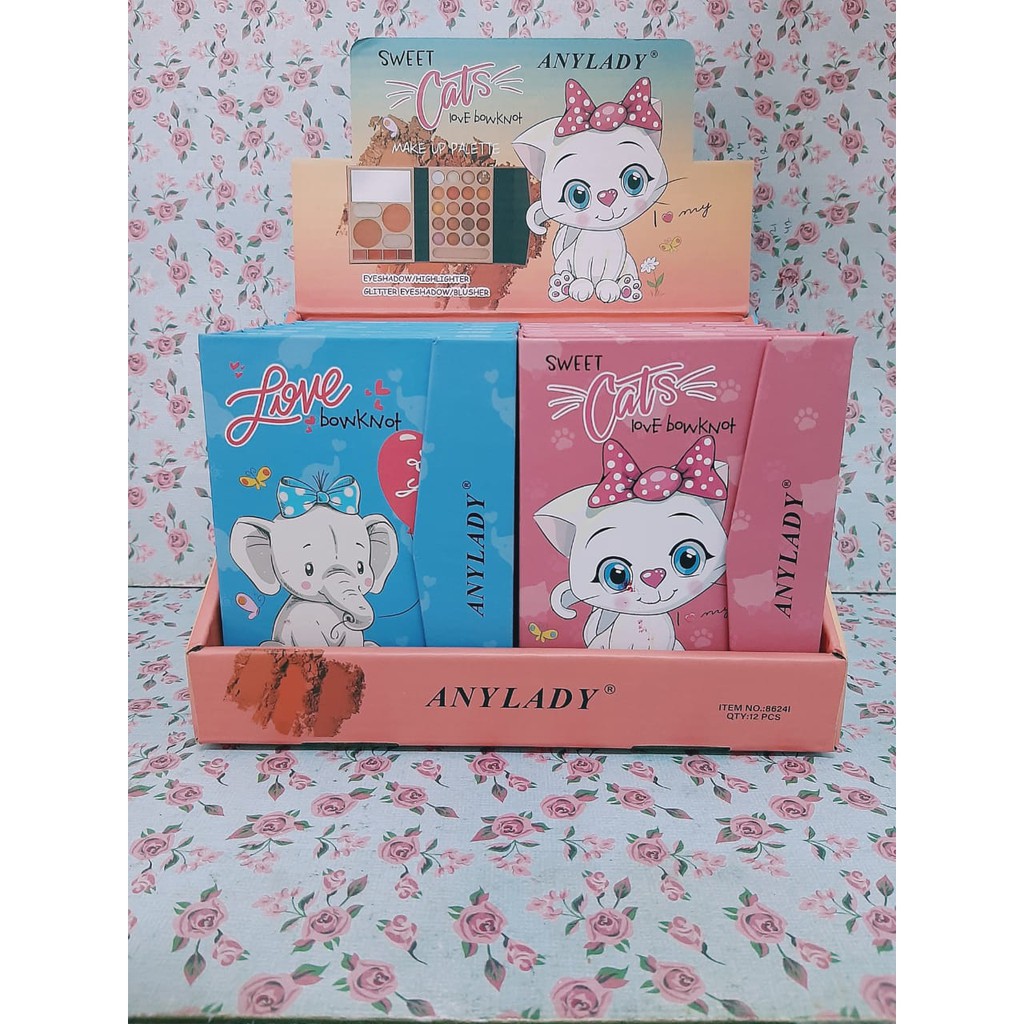 [ECER] EYESHADOW PALETTE ANYLADY LOVE CATS/HAPPY CAT/BRILLIANT NO.8624DT