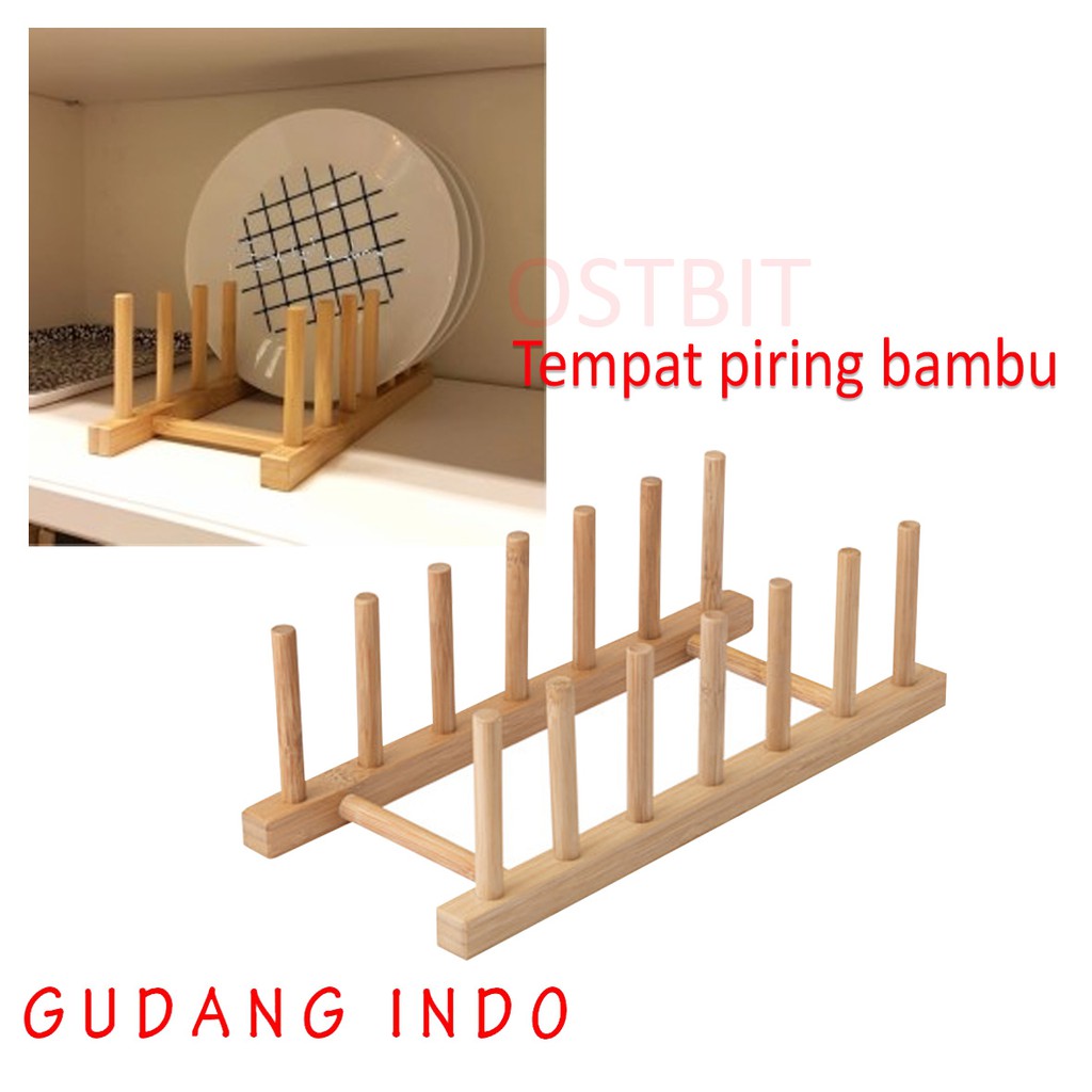 Tempat piring / STAND PENGERING PIRING / tempat piring bambu
