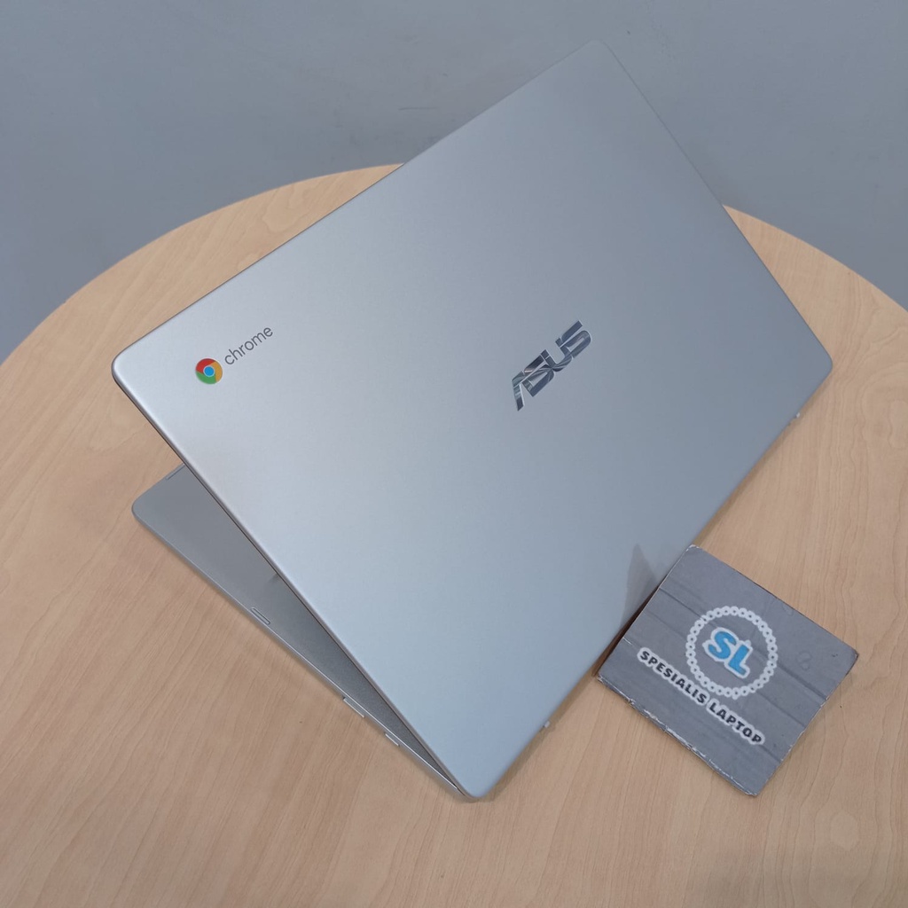 LAPTOP SEKOLAH MURAH ASUS CHROMEBOOK C423 N3350 4GB 64GB 128GB CHROME OS SILVER