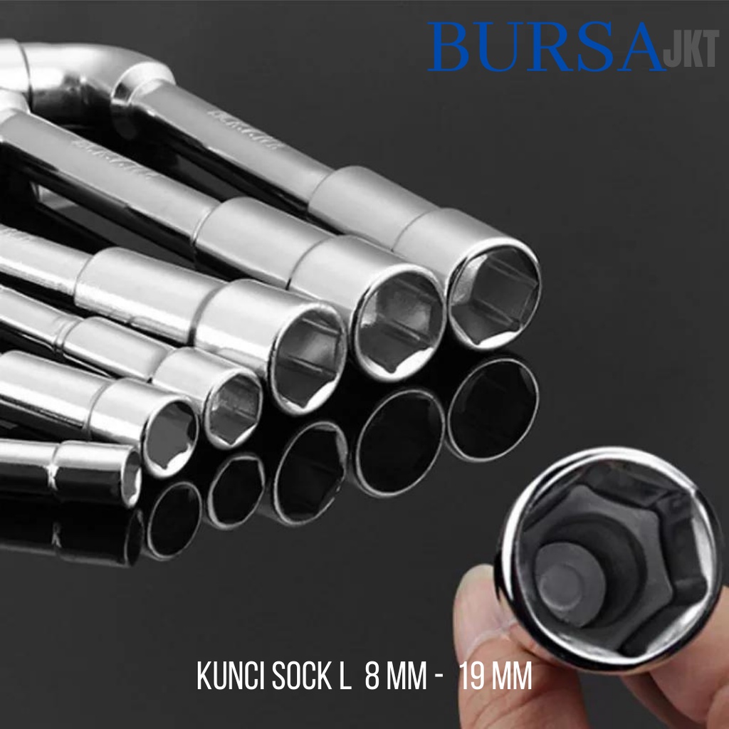 KUNCI SOK SOCK SHOCK WRENCH L PENDEK 1/2 6PT DUAL 13 MM