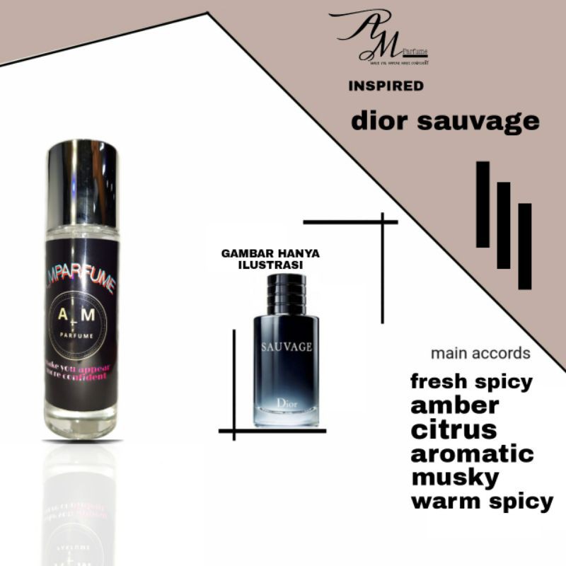 A_MPARFUME...PARFUM REFILL PREMIUM,,WANGI AWET & TAHAN LAMA // DIOR SAUVAGE // BOTOL 35ML