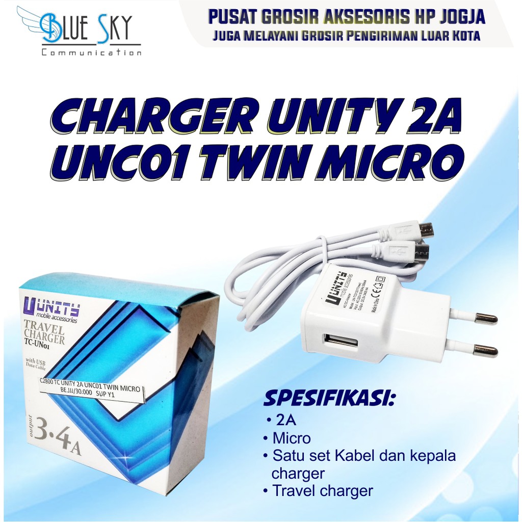 CHARGER 2A  DUAL MICRO CABLE UNC01