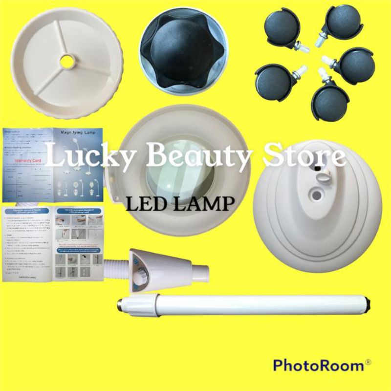 LED EYELASH LED Lampu Facial Led Disesuaikan Magnifiying Lamp Lampu Meja Desk Lamp Kaca Pembesar Digunakan Di Salon Kecantikan Dokter Gigi dengan roda