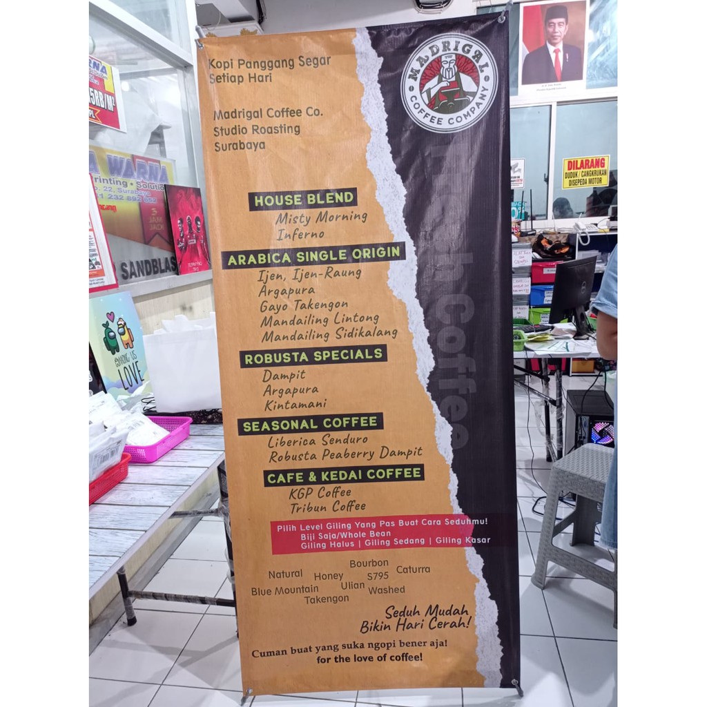 Cetak X Banner 60X160 Indoor / X Banner Outdoor Hires Full Design