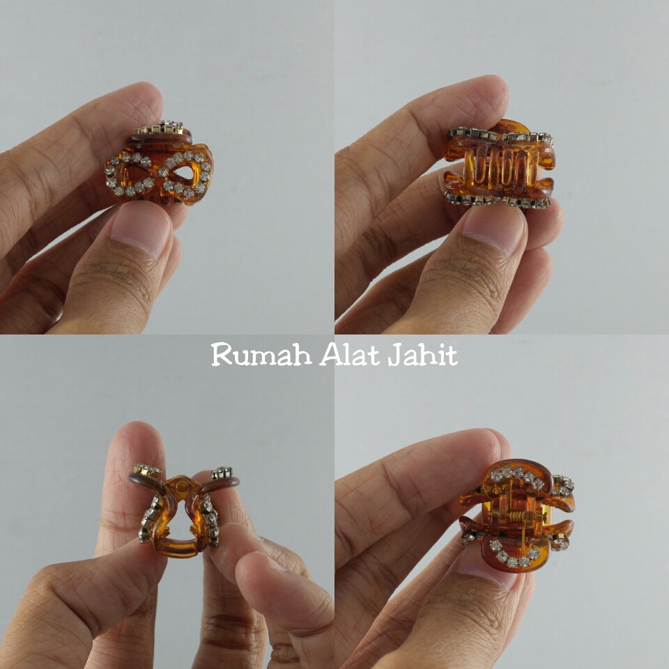 Jepit Rambut / Jedai Kecil Permata Pita Bundar 07A2 2cm