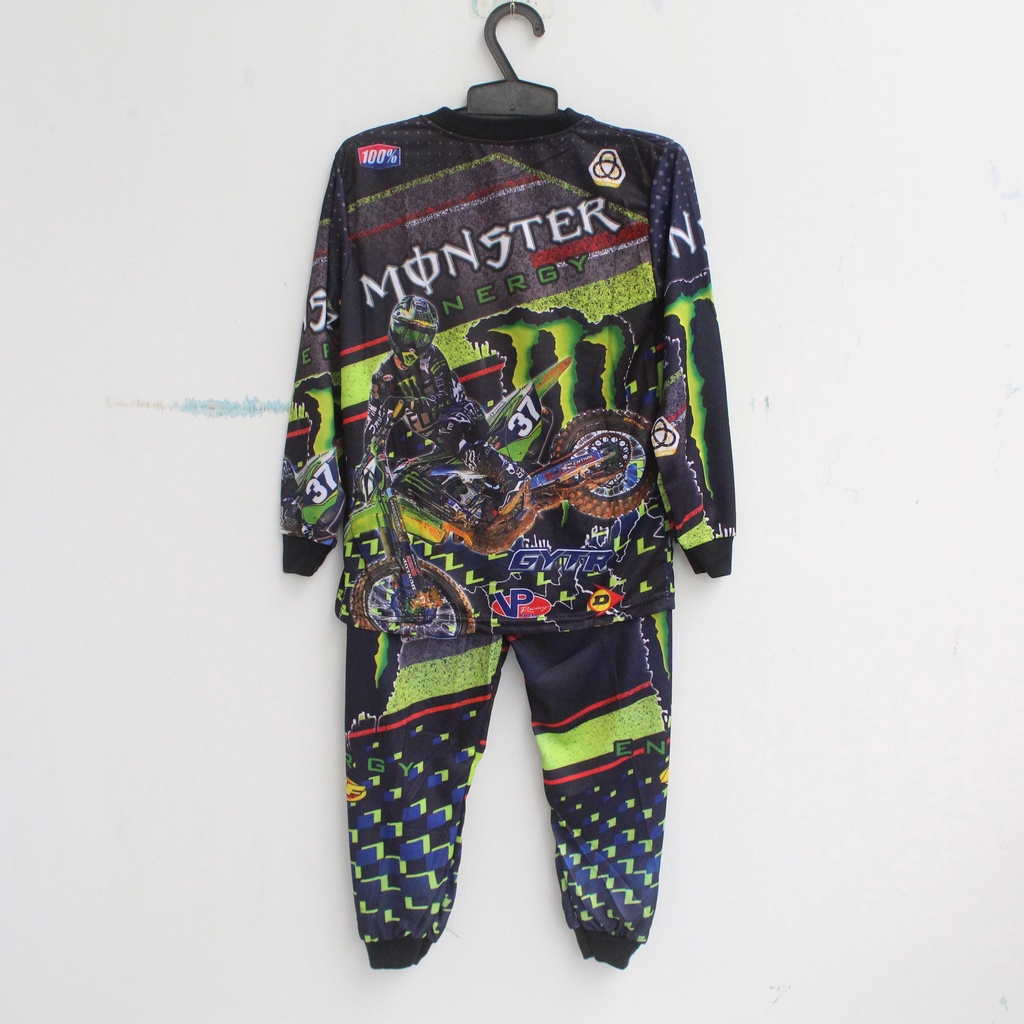 stelan baju balap motor cross/baju cros downhill/baju trail anak murah size 4-20