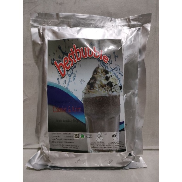 

Bubuk Minuman merk Best Bubble rasa Cokelat&Krim 500gr