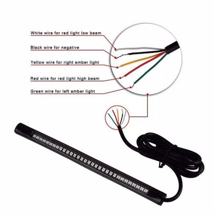 LED Lampu Rem Sein Tali Motor Fleksibel Stop UNIVERSAL KNIGHTRIDER