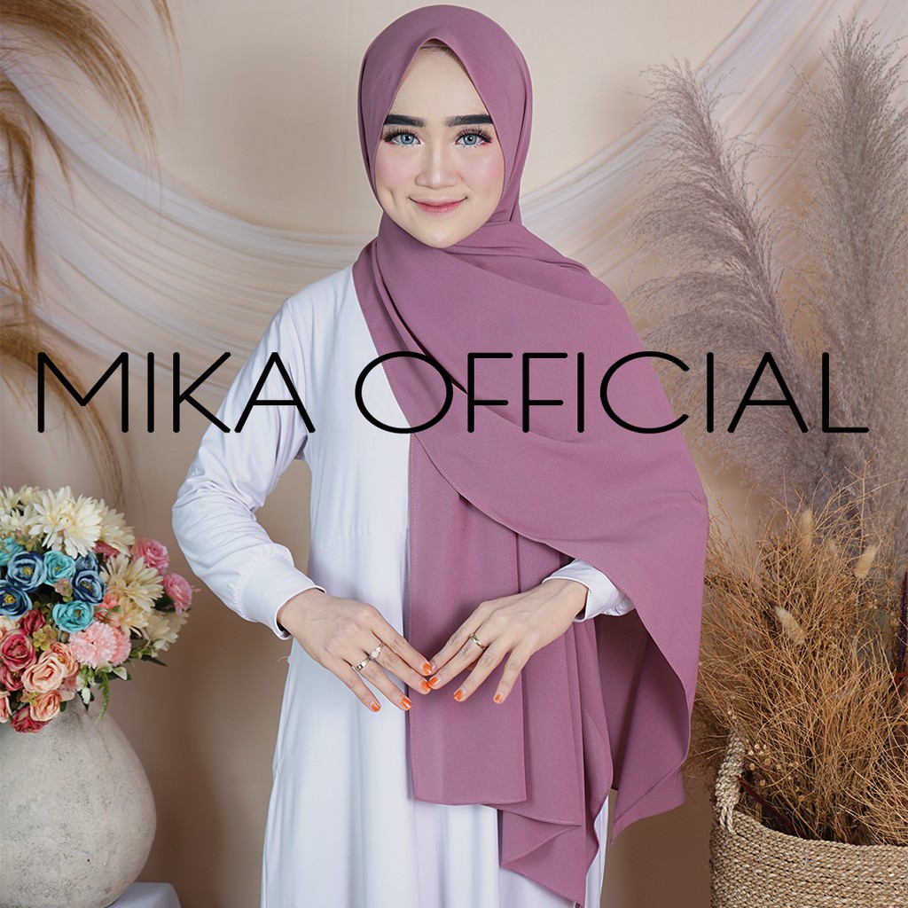 PASHMINA DIAMOND ||  PASHMIN NON TALI/TANPA TALI  POLOS DIAMOND PREMIUM QUALITY-PLUM