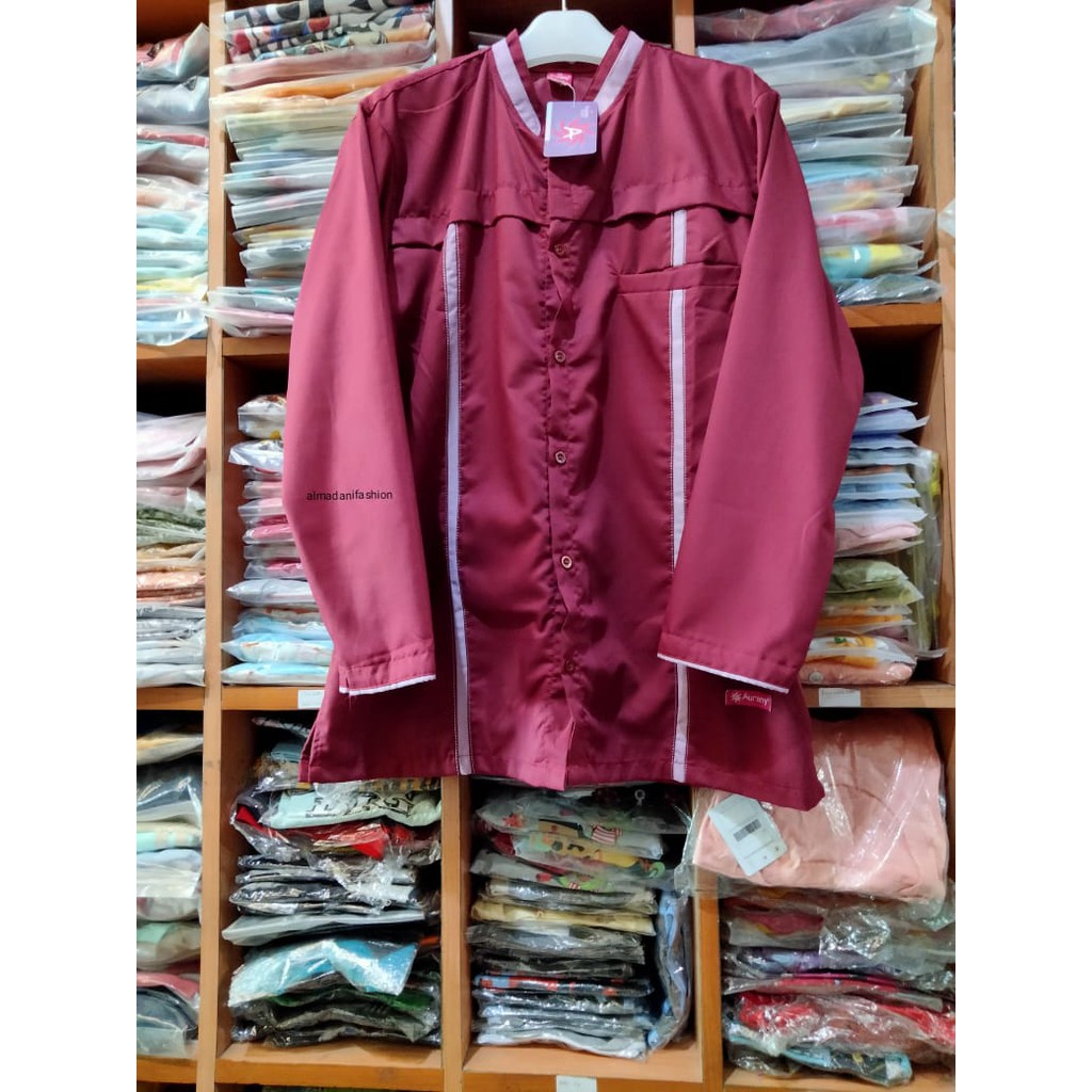 Couple Aurany 05 Gamis Couple Koko Lengan Panjang Terbaru Original