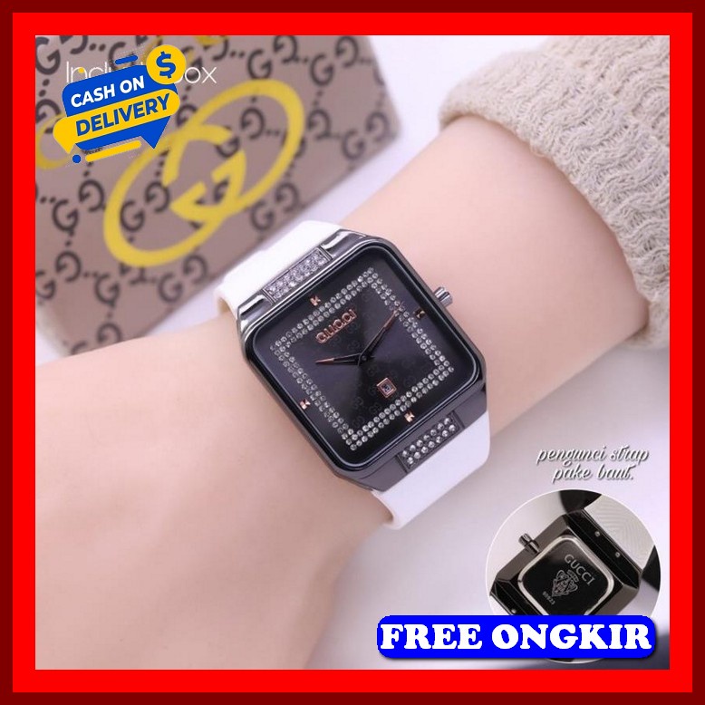 Jam Tangan Wanita Murah A ☆Best Seller☆ Fashion Cewek Guess Gc Bahan Mika Tanggal Aktif Ac0005 Smart