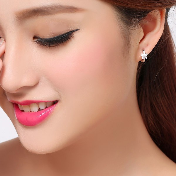 Berlian Set Anting-Anting Perak Kupu-kupu Anting-Anting Wanita Jepang Dan Korea Fashion Temperamen Anting-Anting Perak Lucu ai2-2759-2