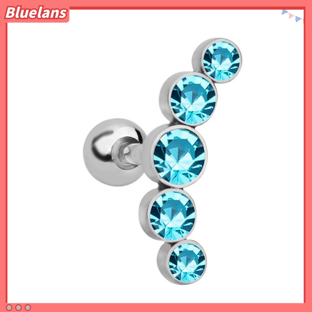 1pc Anting Stud Piercing Tulang Rawan Bahan Stainless Steel Untuk Wanita