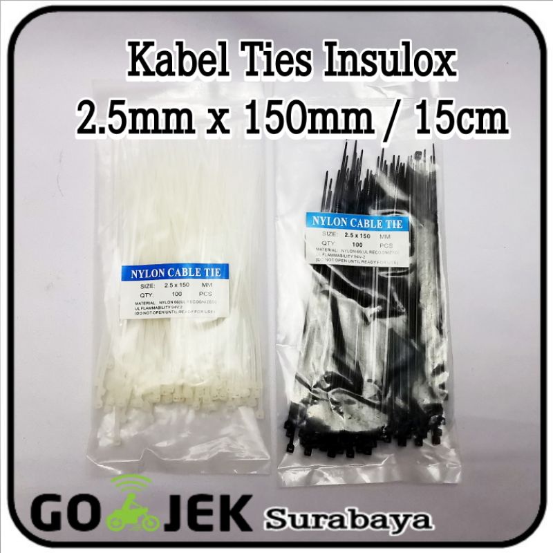 Insuloc / Kabel Ties - 100mm 10cm / 150mm 15cm / 200mm 20cm / 250mm 25cm - Pengikat Kabel