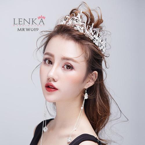 [BISA COD] MAHKOTA PESTA CROWN BRIDAL WEDDING AKSESORIS RAMBUT MRW019