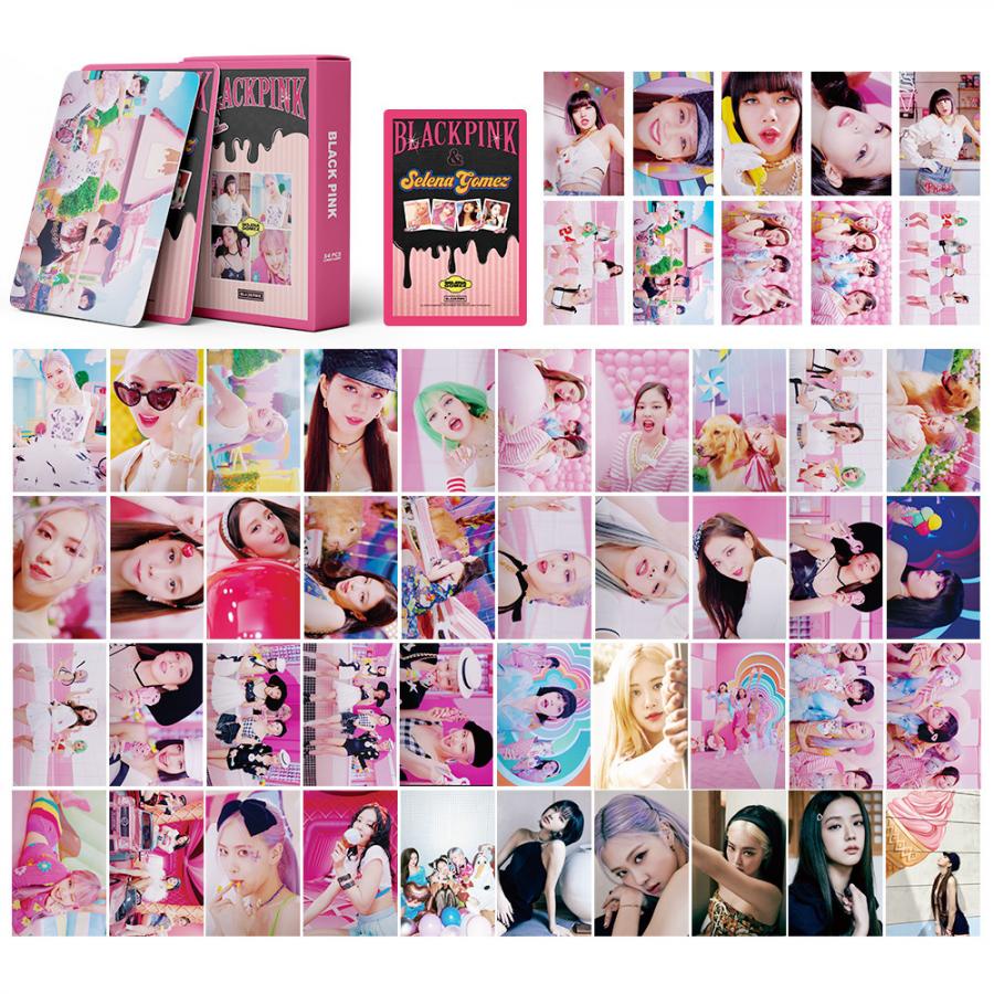 54pcs / set Kartu Foto Lomo BLACKPINK Lisa Jisoo Rose Jennie Untuk Musim Panas